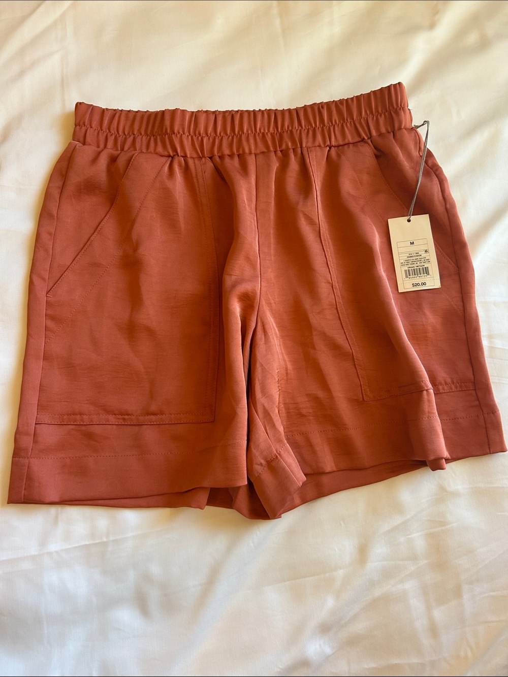 a new day Rust Elastic-Waist Utility Shorts